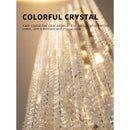 Axyaa Crystal Pendant Light for Duplex Staircase - Elegant Long Light Luxury Design