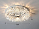 Axyaa Crystal LED Ceiling Chandelier, Modern Gold/Silver Light for Living Room, Bedroom, Hotel Hall