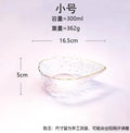 Axyaa Glass Water Drop Fruit Bowl Dessert Plate 300ml