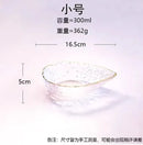 Axyaa Glass Water Drop Fruit Bowl Dessert Plate 300ml