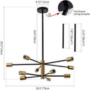 Axyaa Modern Ceiling Chandelier for Home Indoor Decor Lighting Fixtures