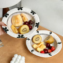 Axyaa Hand drawn Ceramic Plates Set for Internet Famous Tableware Retro Home Dinnerware