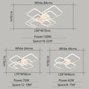 Axyaa Modern LED Chandelier for Home Lighting - Black/White, AC110-220V