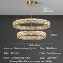 Axyaa Lux Crystal Chandeliers: Nordic Style LED Pendant Ceiling Lamps & Home Decor Lighting