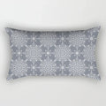 Axyaa Geometric Grey White Square Pillowcase for Home Decor and Living Room