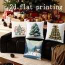 Axyaa Christmas Pillow Covers: Cute Winter Theme for Sofa, Bedroom, Car