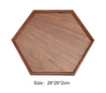 Axyaa Black Walnut Wood Japanese Tableware Hexagon Tray for Fruits and Tea