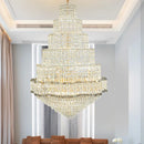 Axyaa Rotating Crystal Chandelier for Duplex Villa, Hotel, or Home - Luxury Stair Lighting