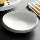 Axyaa White Ceramic Special-shaped Plates Set for Elegant Dining