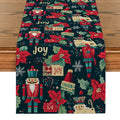 Axyaa Christmas Holly Table Runner for Kitchen Home Dining Room Decoration