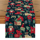 Axyaa Christmas Holly Table Runner for Kitchen Home Dining Room Decoration