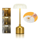 Axyaa Mushroom LED Table Lamp: 3 Colors Dimming, Rechargeable Night Light, Modern Design