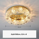 Axyaa Crystal Ceiling Lamp: Luxury Restaurant LED Lighting, Modern Living Room Decor