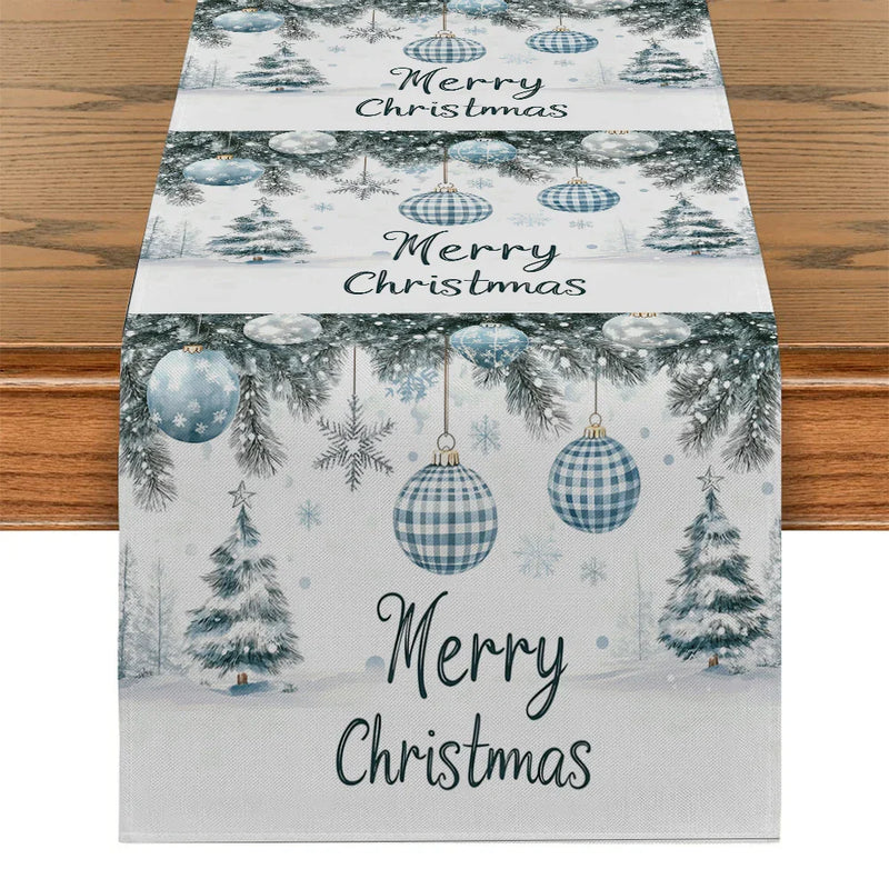 Festive Fir Snowflake Table Runner for Axyaa - Farmhouse & Wedding Decor