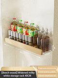 Axyaa Wood Aluminum Kitchen Corner Shelf Organizer for Shower and Bath Storage