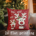 Axyaa Christmas Printed Pillow Covers for Sofa, Bedroom, Car - Rectangular Cushion Cover