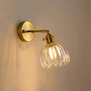 Axyaa Copper Glass LED Wall Sconce Modern Nordic Stair Light Fixtures