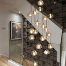 Axyaa Crystal Chandeliers: Modern Hall Staircase Indoor Lighting Ceiling Lamps