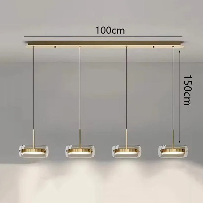 Axyaa Ring LED Pendant Light Chandelier for Modern Living and Dining Room