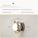 Axyaa Vintage Living Room Designer Bedhead with Bulgari Purple Marble Wall Light