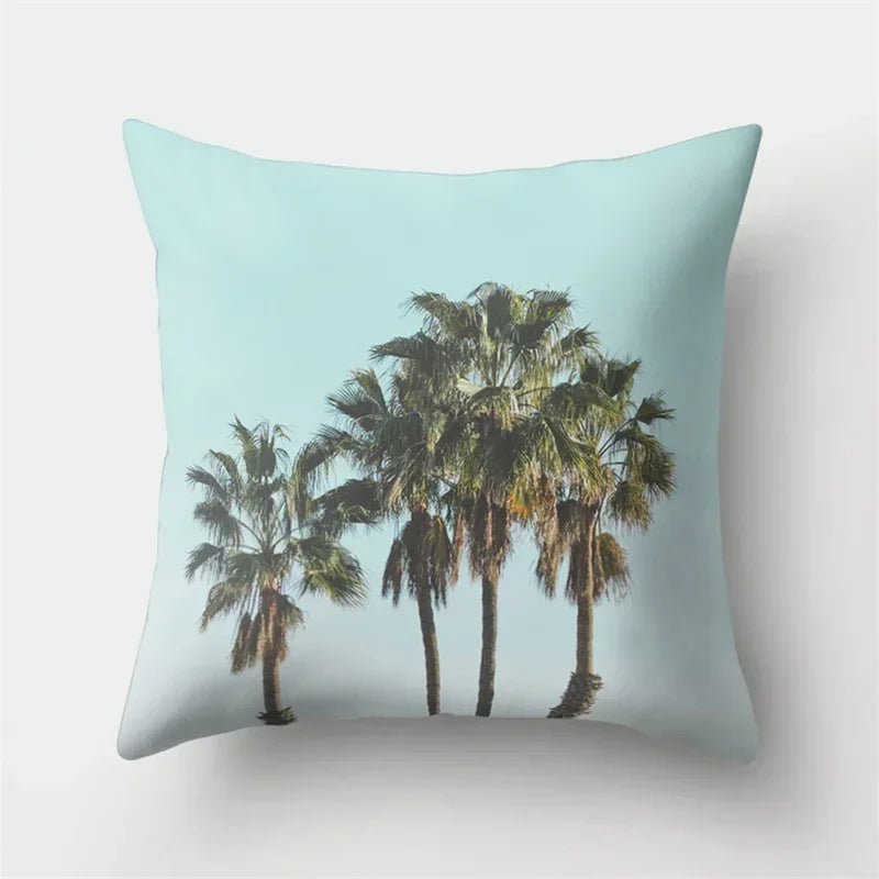Axyaa Tropical Plant Green Leaves Cactus Pillowcase Living Room Sofa Cushion Cover