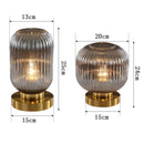 Axyaa Nordic Glass Table Lamp in White Blue Amber Smoky Gray for Modern Living Room