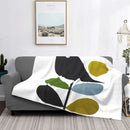 Axyaa Multi Stem Mid Century Modern Throw Blanket for Home Bedroom Sofa