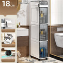Axyaa Narrow Storage Cabinet: Multi-Tier Slim Organizer for Bathroom/Living Room