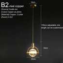 Axyaa Nordic Crystal LED Pendant Lamp for Home Decoration