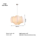 Axyaa Silk Pendant Lamp for Loft Kitchen Island Wabi Sabi Hanging Light.