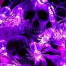 Axyaa Halloween Purple Spider String Lights: Haunted House Indoor/Outdoor Decor