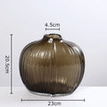 Axyaa Brown Glass Vase Hydroponic Flower Pot Modern Room Decor