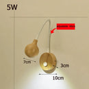 Nordic Wood LED Wall Lamp by Axyaa, Adjustable Bedroom Reading Light