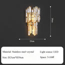 Axyaa Light Luxury Crystal Wall Lamp for Living Room, Bedroom, Study, and Hallway