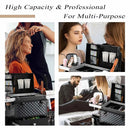 Axyaa Rolling Makeup Case with Hairdryer Holder and 3 Drawers