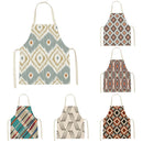 Axyaa Geometric Floral Kitchen Apron - Stylish Adult Kids Bib for Cooking & Baking