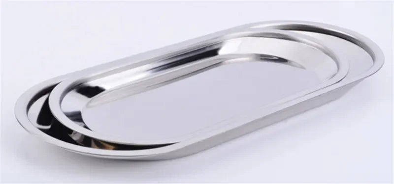 Axya Stainless Steel Towel Tray Dessert Plate Dish Snack Holder Tray