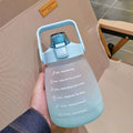 Axyaa 1.3L Straw Water Bottle for Outdoor Travel Sport Fitness - Cute Student Drinkware