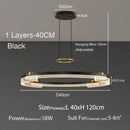 Axyaa Minimalist Ceiling Ring Chandelier Pendant Light for Dining & Living Room