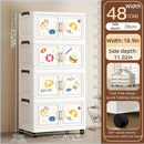 Axyaa Cartoon Storage Box: 1-6 Tier Rolling Organizer, 2 Colors - Bedroom/Living Room/Kitchen/Study