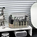 Axyaa Lipstick Holder Organizer with Lid: Clear 20-Space Makeup Storage Stand