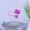 Axyaa Silicone Bow Straw Covers for Stanley Thermos Cup, 10mm Cute Tumbler Accessories