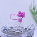 Axyaa Silicone Bow Straw Covers for Stanley Thermos Cup, 10mm Cute Tumbler Accessories