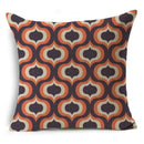 Axyaa Retro Geometry Linen Pillowcase - 45*45cm