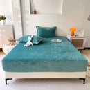 Axyaa Flannel Fitted Sheet, Soft Fleece Mattress Cover for Home & Hotel