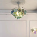Axyaa French Colorful Chandelier Glass Pendant Lamp for Luxury Living