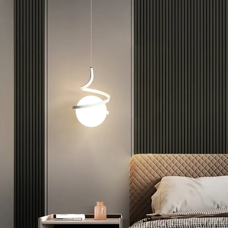 Axyaa Contemporary Glass LED Pendant Chandelier for Home Living Dining Bedroom