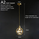 Axyaa Nordic Crystal LED Pendant Lamp for Home Decoration