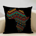 Axyaa Geometric Africa Pattern Sofa Pillow Cover Linen Cushion Case African Decor