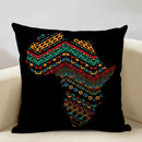 Axyaa Geometric Africa Pattern Sofa Pillow Cover Linen Cushion Case African Decor